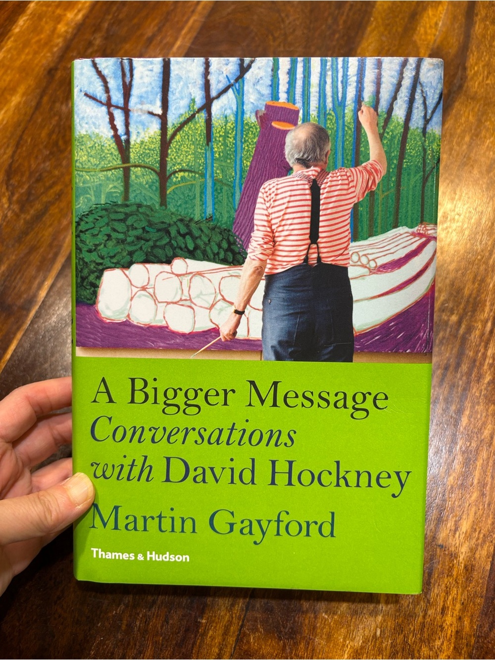 A Bigger Message Conversations with David Hockney – Green Hardcover